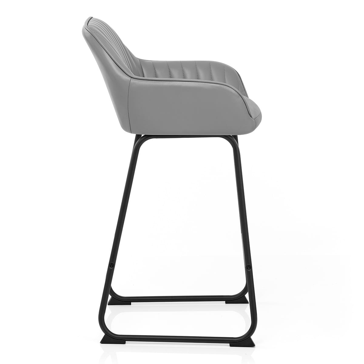 Sgabello Pelle - Kanto Grigio