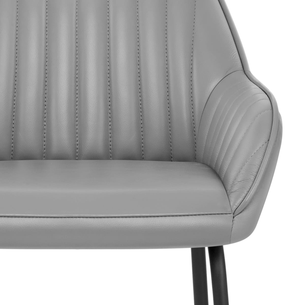 Sgabello Pelle - Kanto Grigio