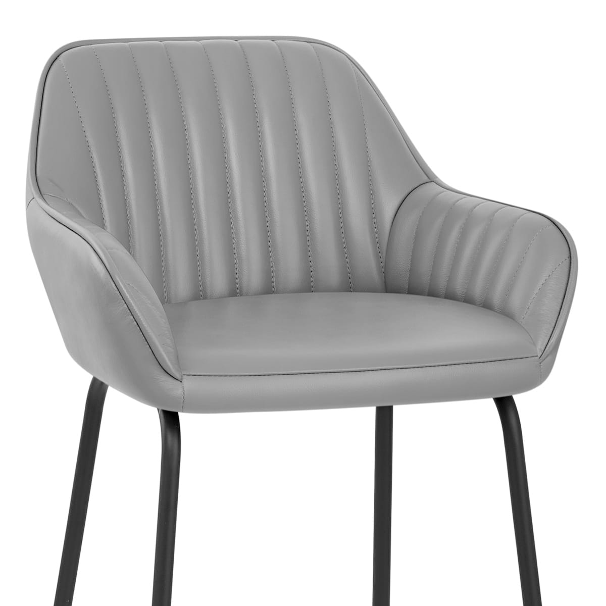 Sgabello Pelle - Kanto Grigio