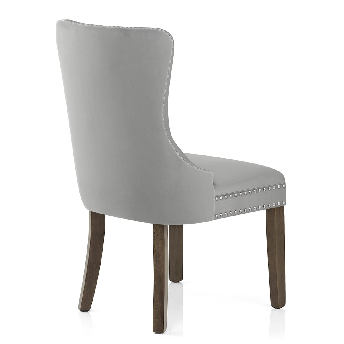 Sedia Velluto Legno - Kensington Grigio