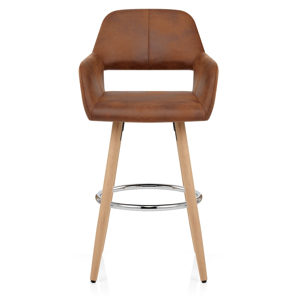 Sgabello Ecopelle Antica Legno - Kite Marrone