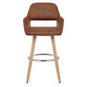 Sgabello Ecopelle Antica Legno - Kite Marrone