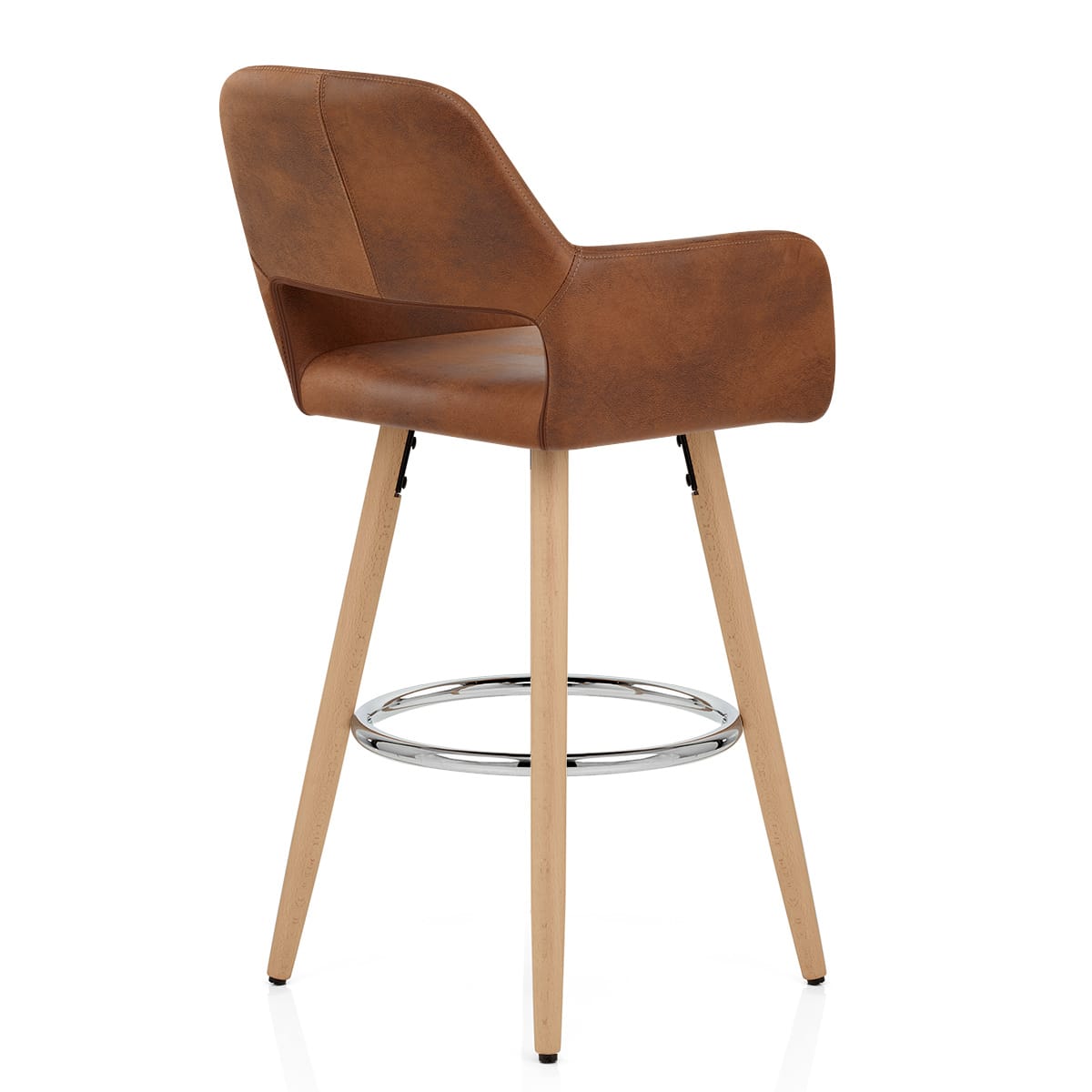Sgabello Ecopelle Antica Legno - Kite Marrone