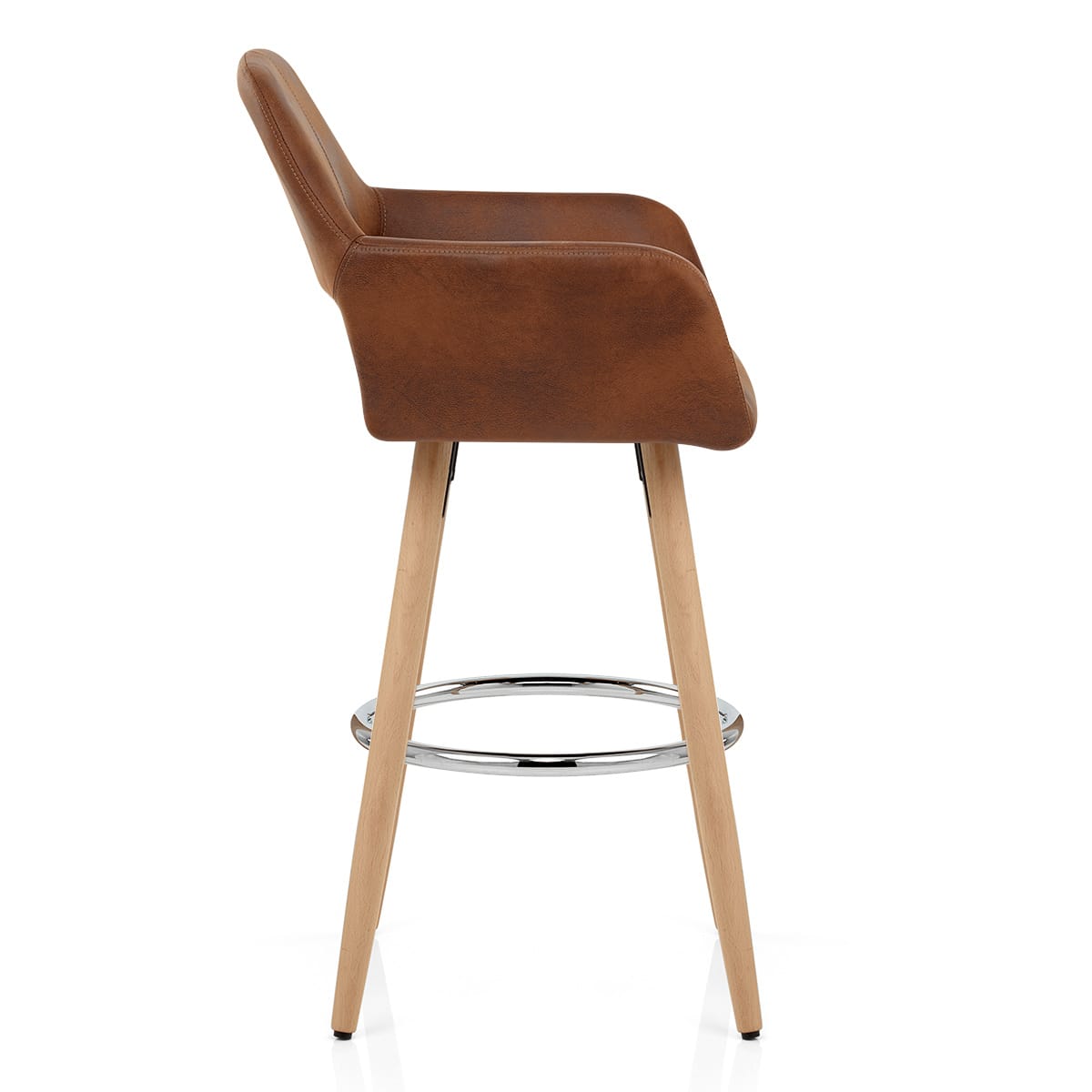 Sgabello Ecopelle Antica Legno - Kite Marrone