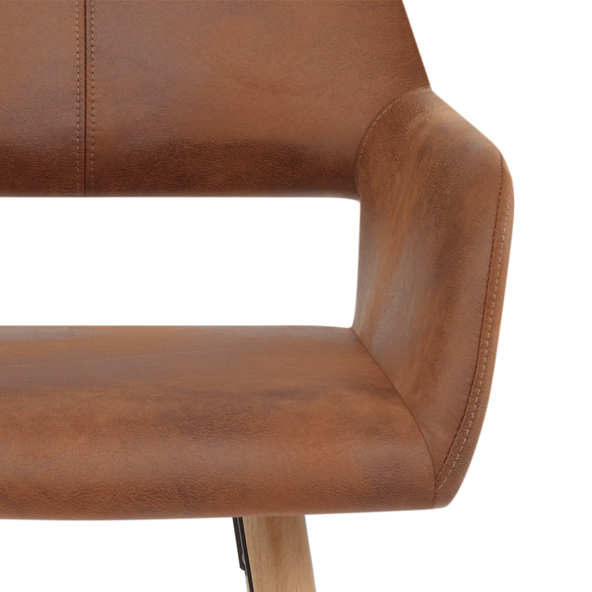 Sgabello Ecopelle Antica Legno - Kite Marrone