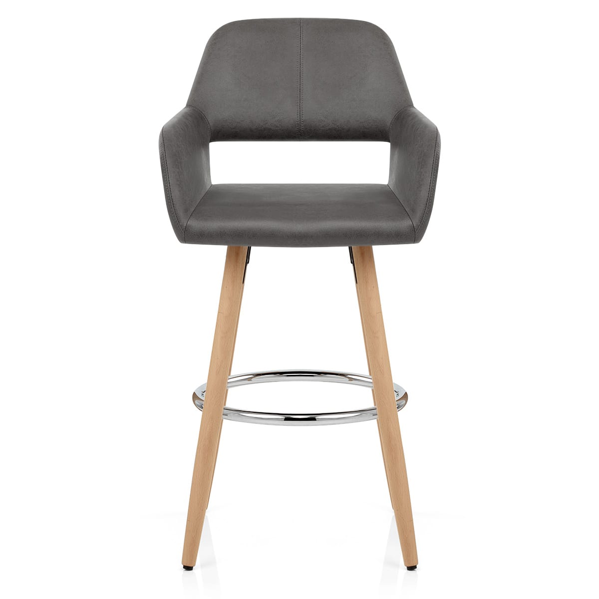 Sgabello Ecopelle Antica Legno - Kite Grigio