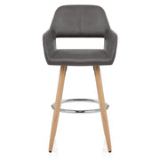 Sgabello Ecopelle Antica Legno - Kite Grigio