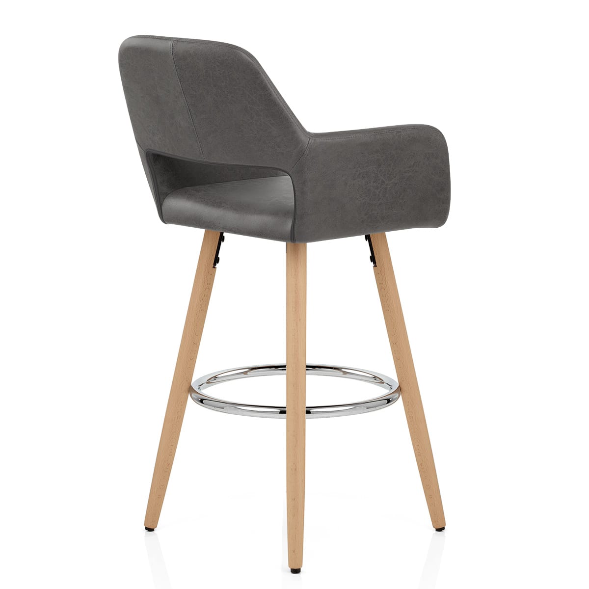 Sgabello Ecopelle Antica Legno - Kite Grigio