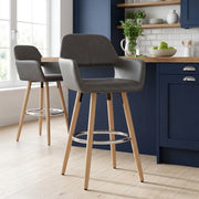 Sgabello Ecopelle Antica Legno - Kite Grigio