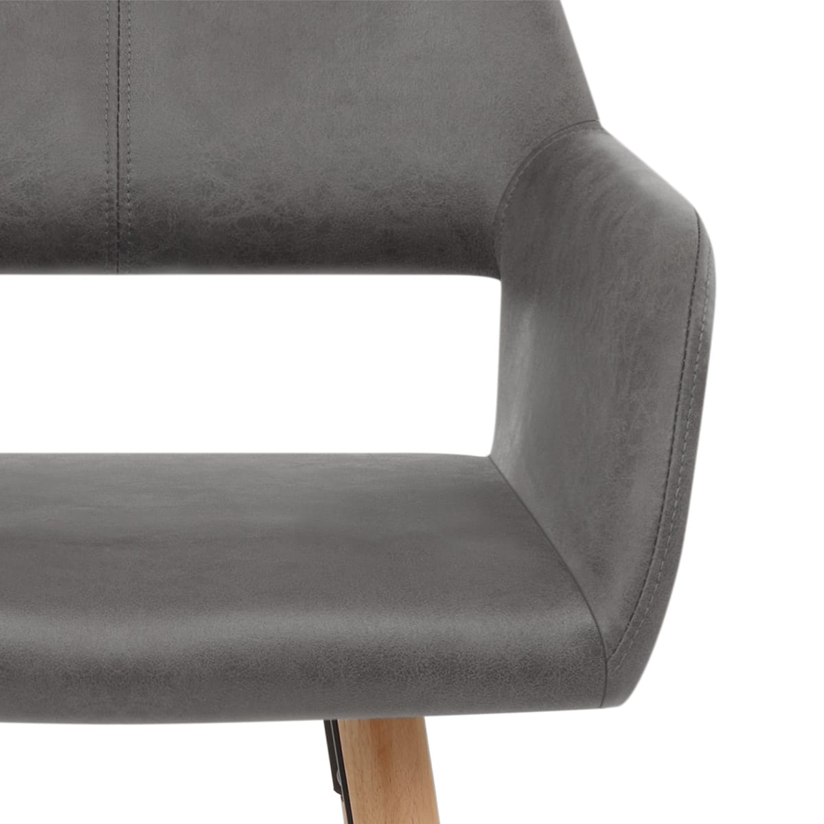 Sgabello Ecopelle Antica Legno - Kite Grigio