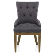 Sedia Tessuto Quercia - Knightsbridge Grigio scuro