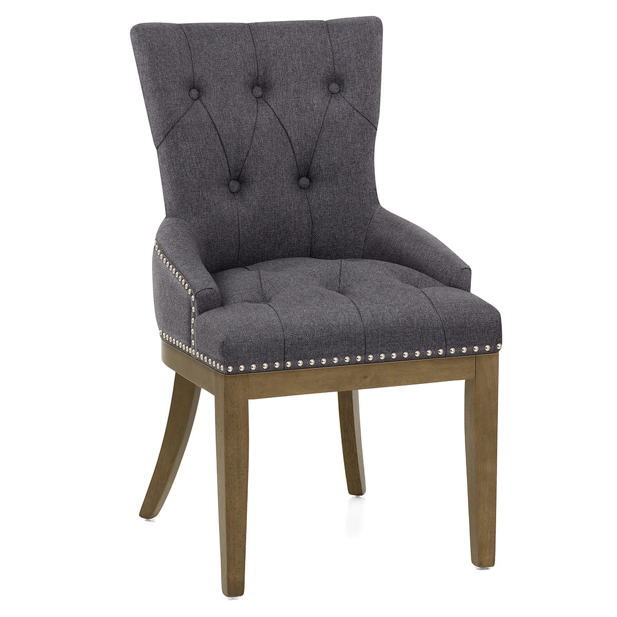 Sedia Tessuto Quercia - Knightsbridge Grigio scuro