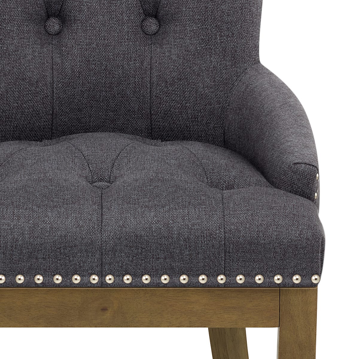 Sedia Tessuto Quercia - Knightsbridge Grigio scuro