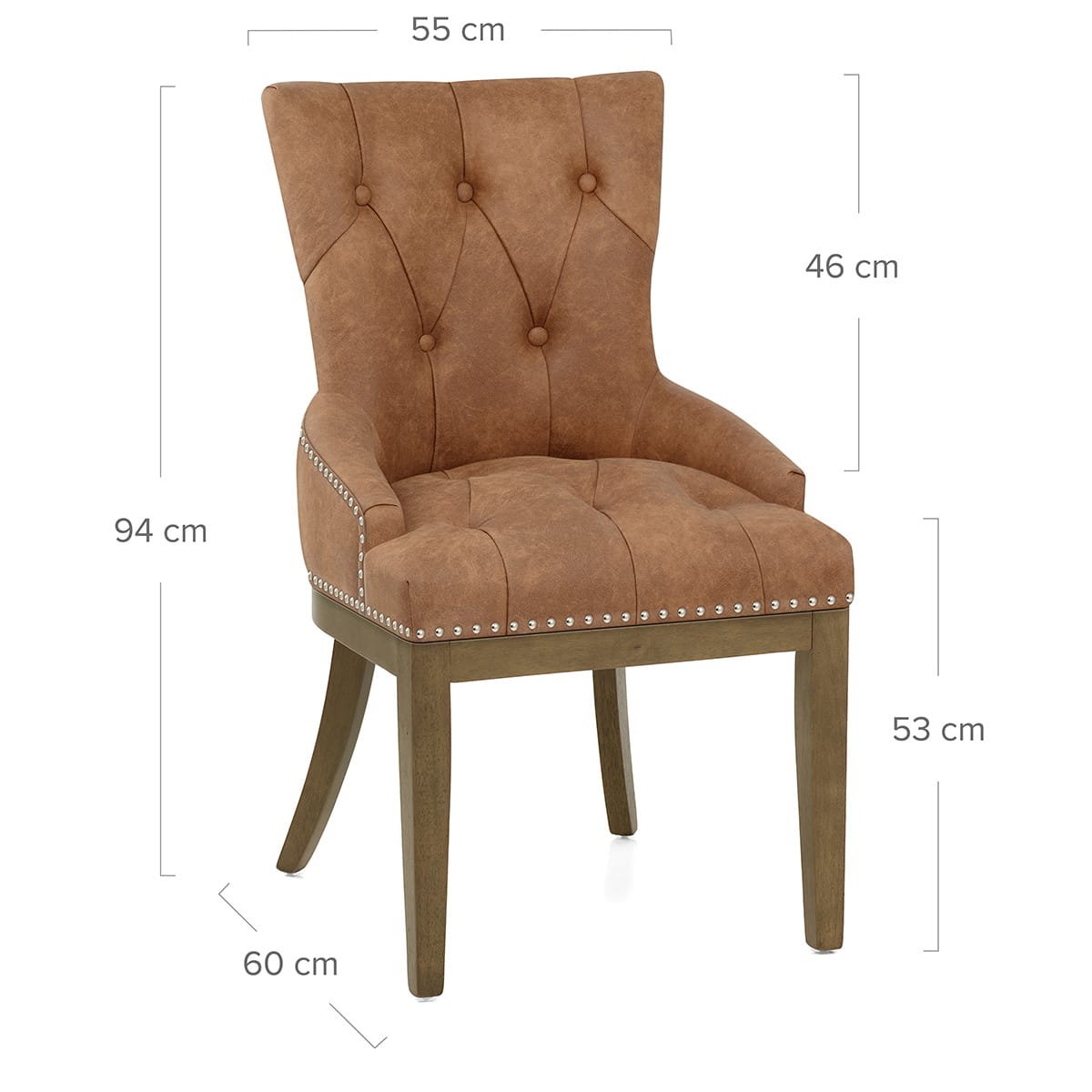 Sedia Ecopelle Quercia - Knightsbridge Marrone