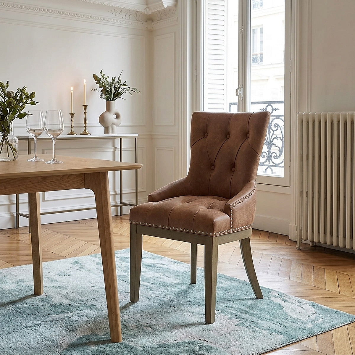 Sedia Ecopelle Quercia - Knightsbridge Marrone