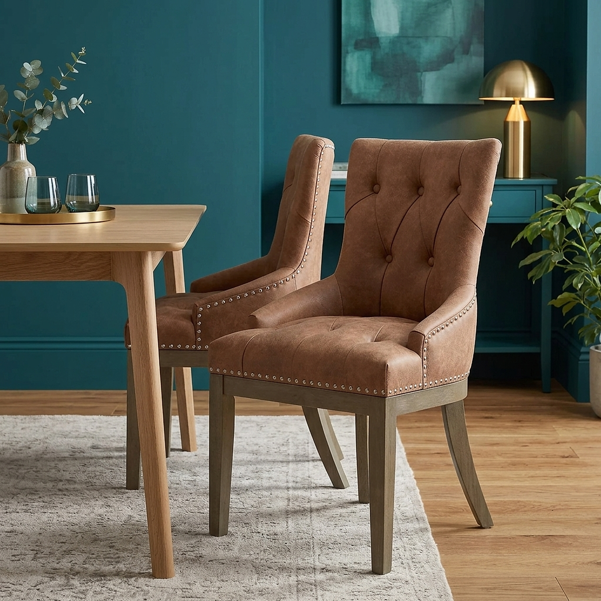 Sedia Ecopelle Quercia - Knightsbridge Marrone