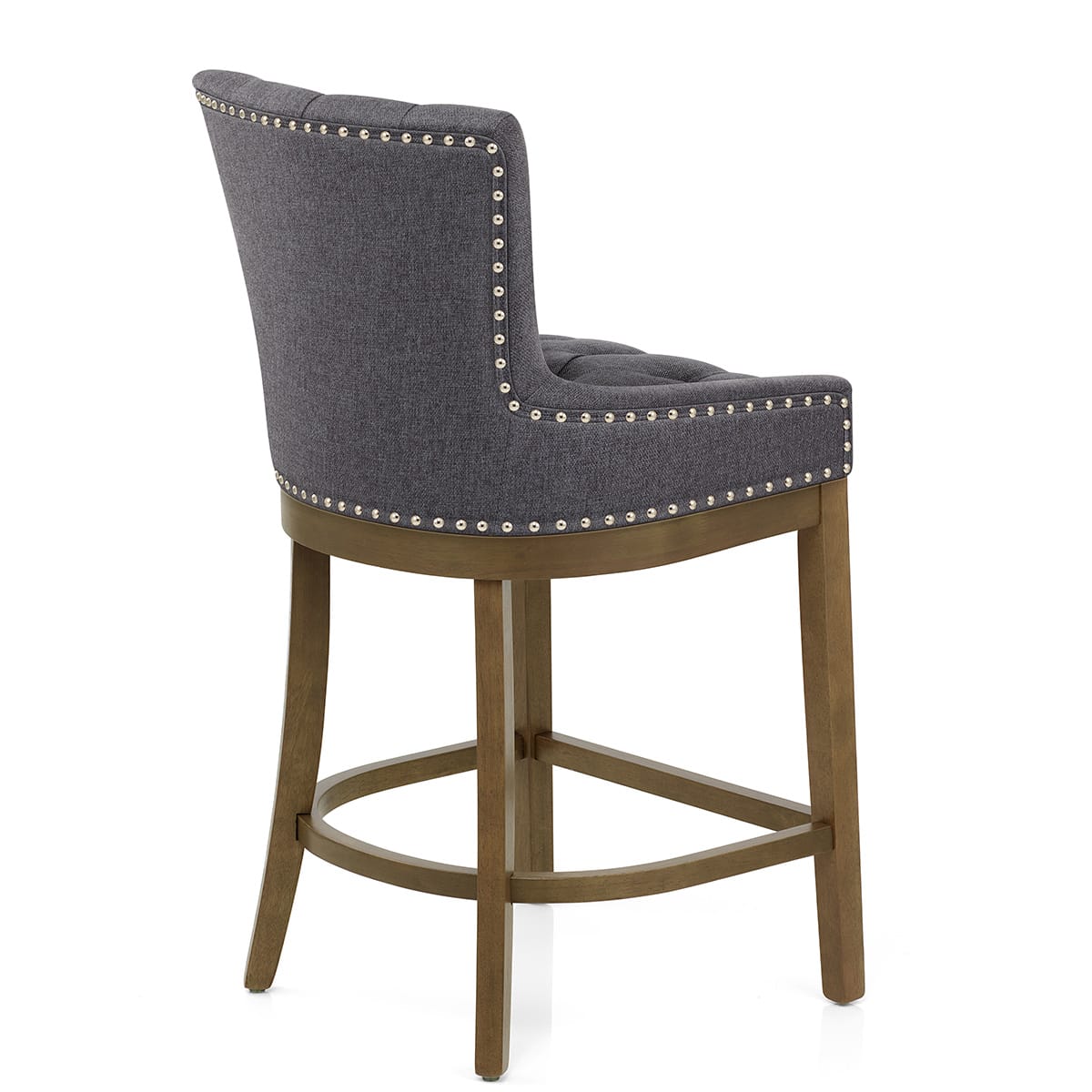 Sgabello Legno Tessuto - Knightsbridge Grigio scuro