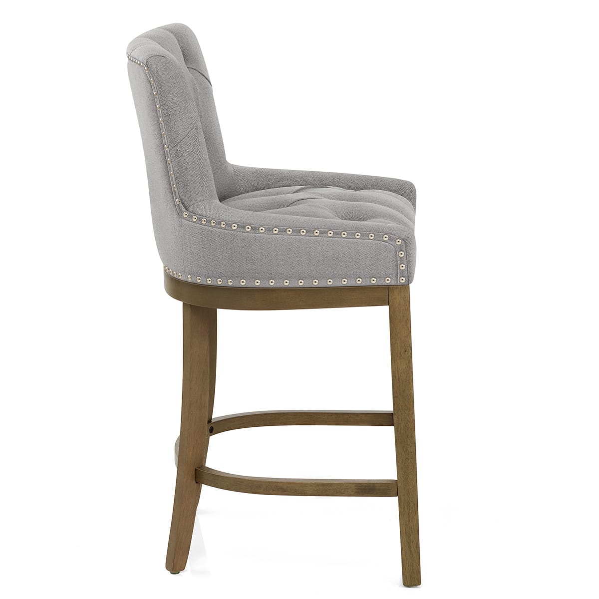 Sgabello Legno Tessuto - Knightsbridge Grigio