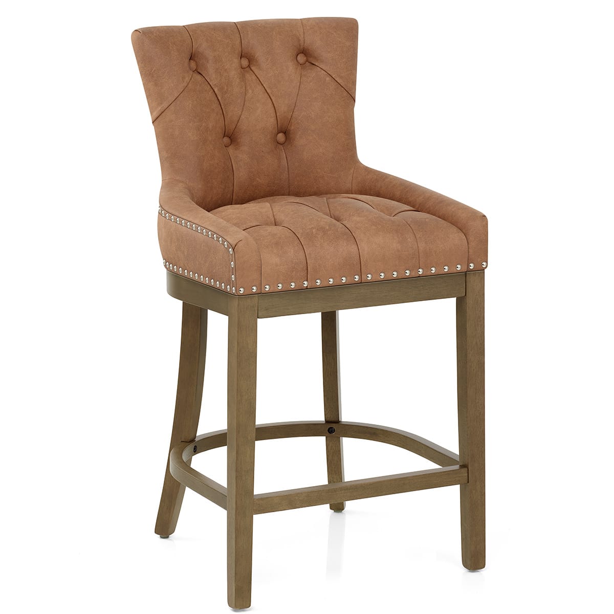 Sgabello Ecopelle Quercia - Knightsbridge Marrone