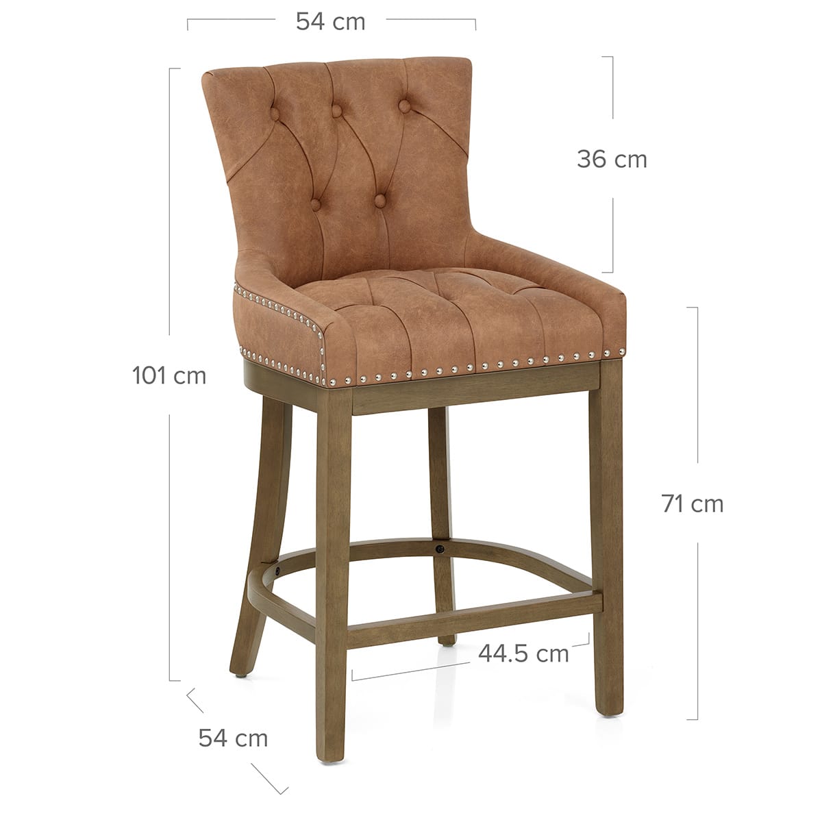 Sgabello Ecopelle Quercia - Knightsbridge Marrone