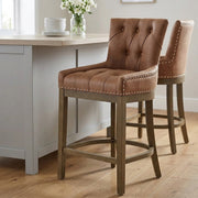 Sgabello Ecopelle Quercia - Knightsbridge Marrone