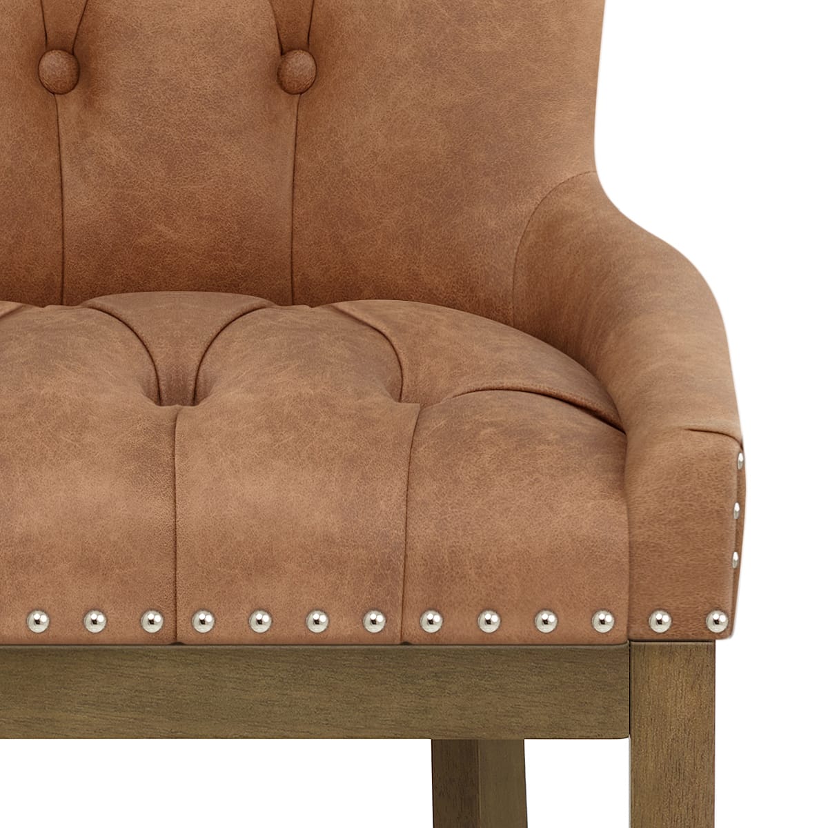 Sgabello Ecopelle Quercia - Knightsbridge Marrone