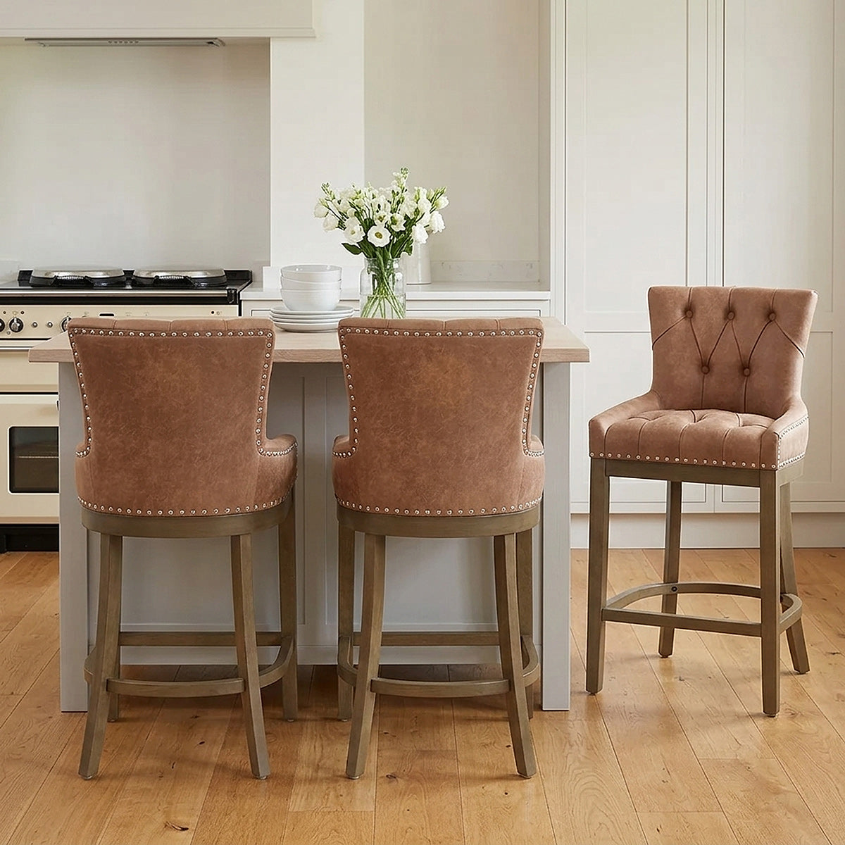 Sgabello Ecopelle Quercia - Knightsbridge Marrone