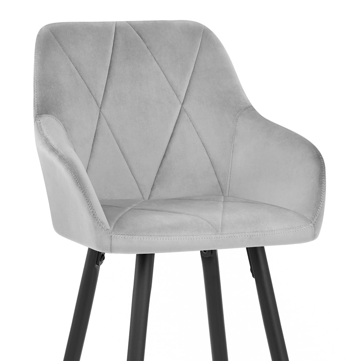 Sgabello Velluto - Lanson Grigio