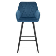 Sgabello Velluto - Lanson Blu Scuro