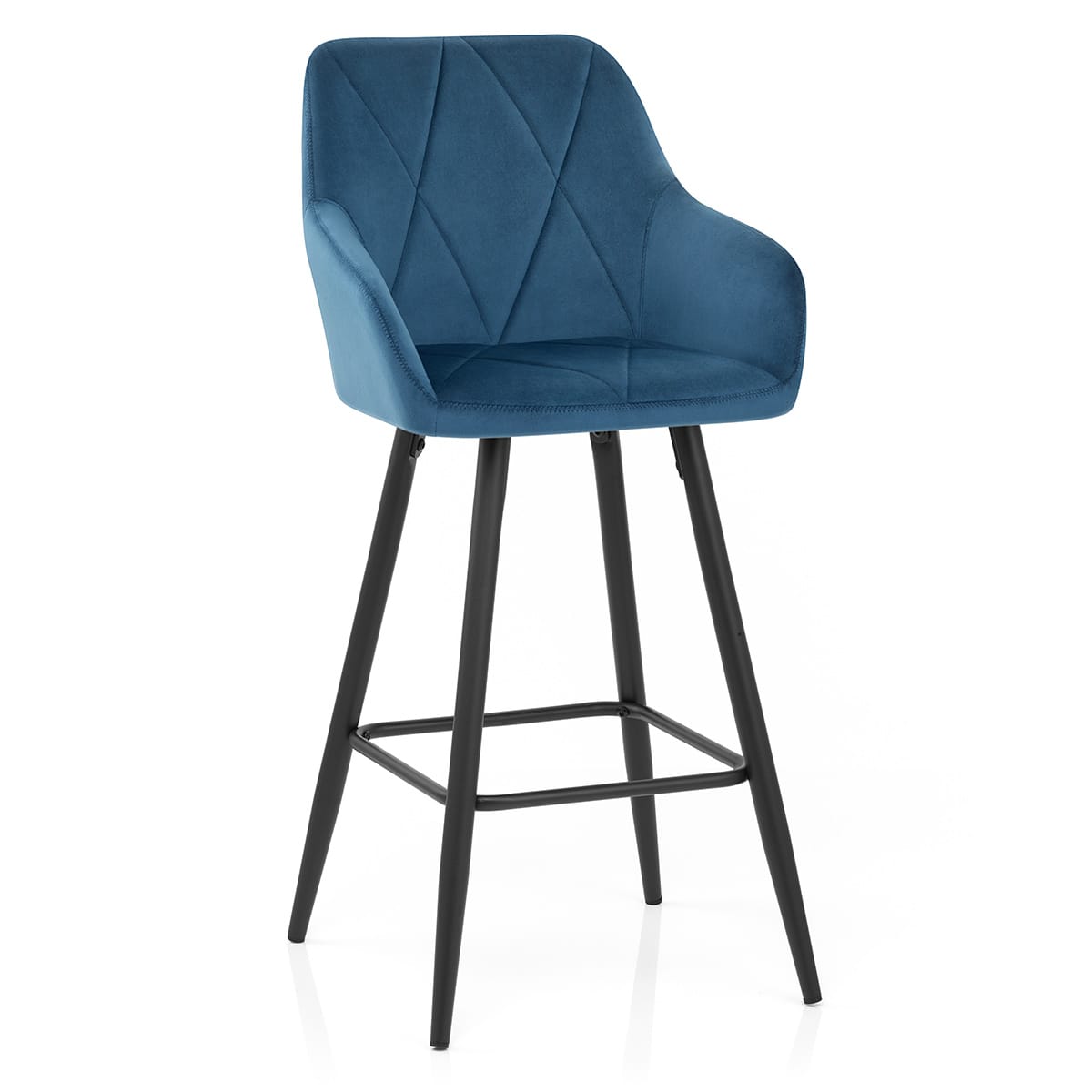 Sgabello Velluto - Lanson Blu Scuro