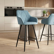 Sgabello Velluto - Lanson Blu