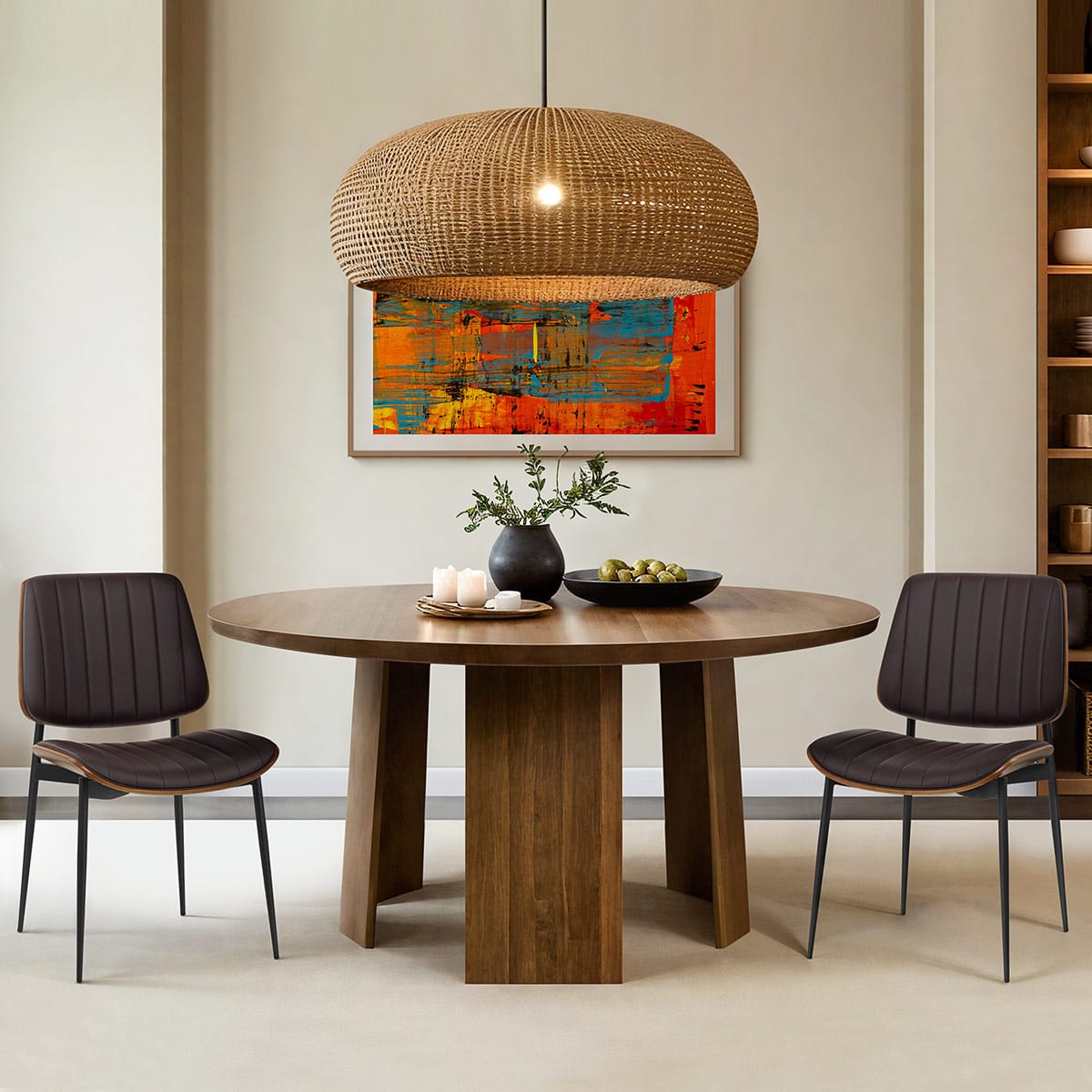 Sedia da pranzo Ecopelle - Lara Marrone