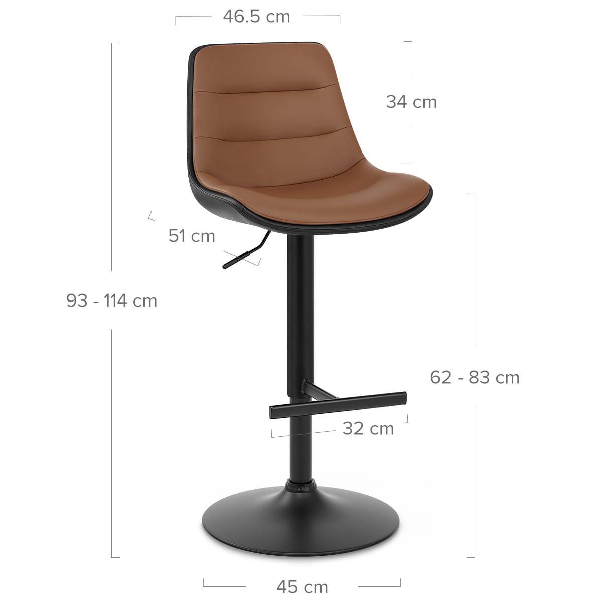 Sgabello Ecopelle - Lattice Marrone