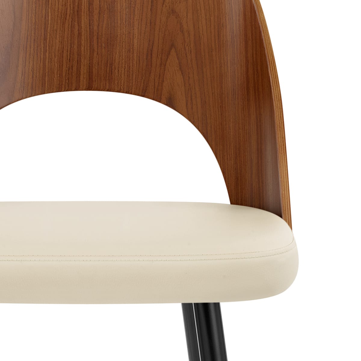 Sgabello Ecopelle Noce - Leo Crema