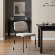 Sedia Tessuto Metallo - Lila Beige