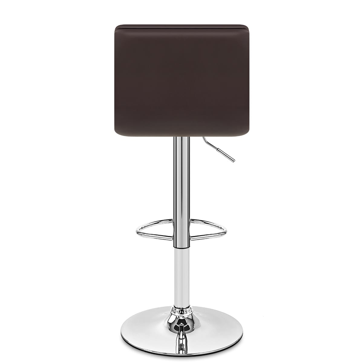 Sgabello Ecopelle Cromato - Linear Marrone