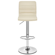 Sgabello Ecopelle Cromato - Linear Crema