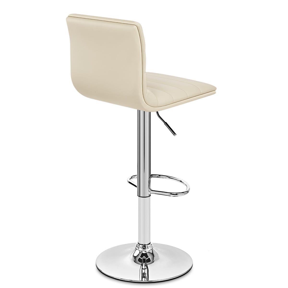 Sgabello Ecopelle Cromato - Linear Crema