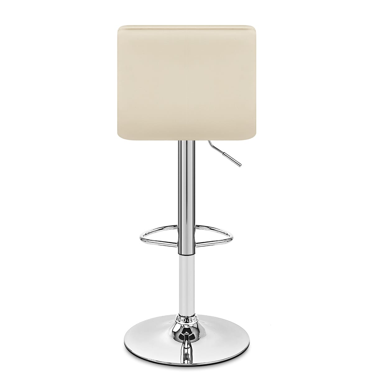Sgabello Ecopelle Cromato - Linear Crema