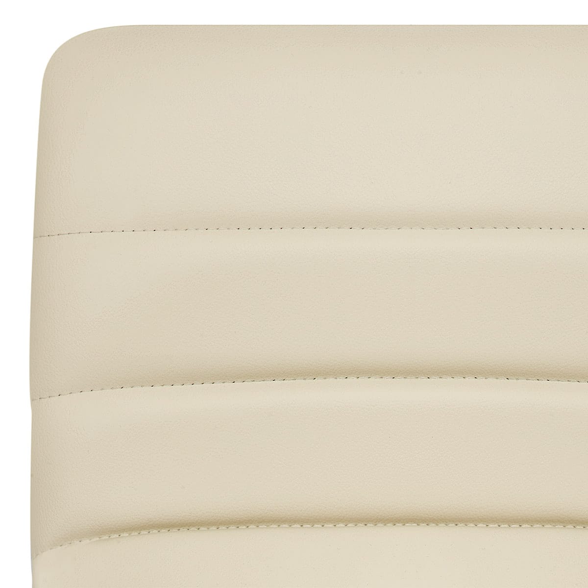 Sgabello Ecopelle Cromo Satinato - Linear Crema