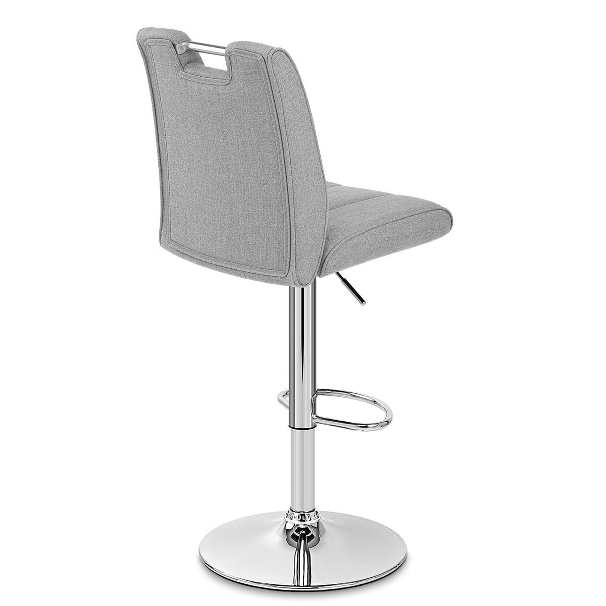 Sgabello Tessuto Cromato - Loco Grigio