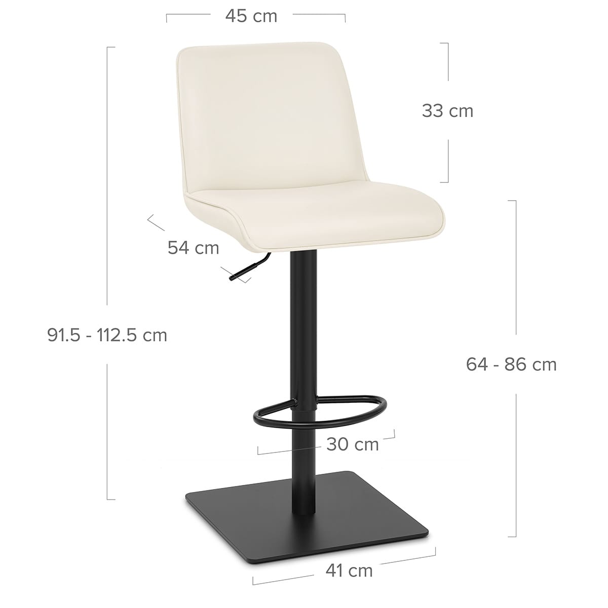 Sgabello Vera Pelle - Lola Crema
