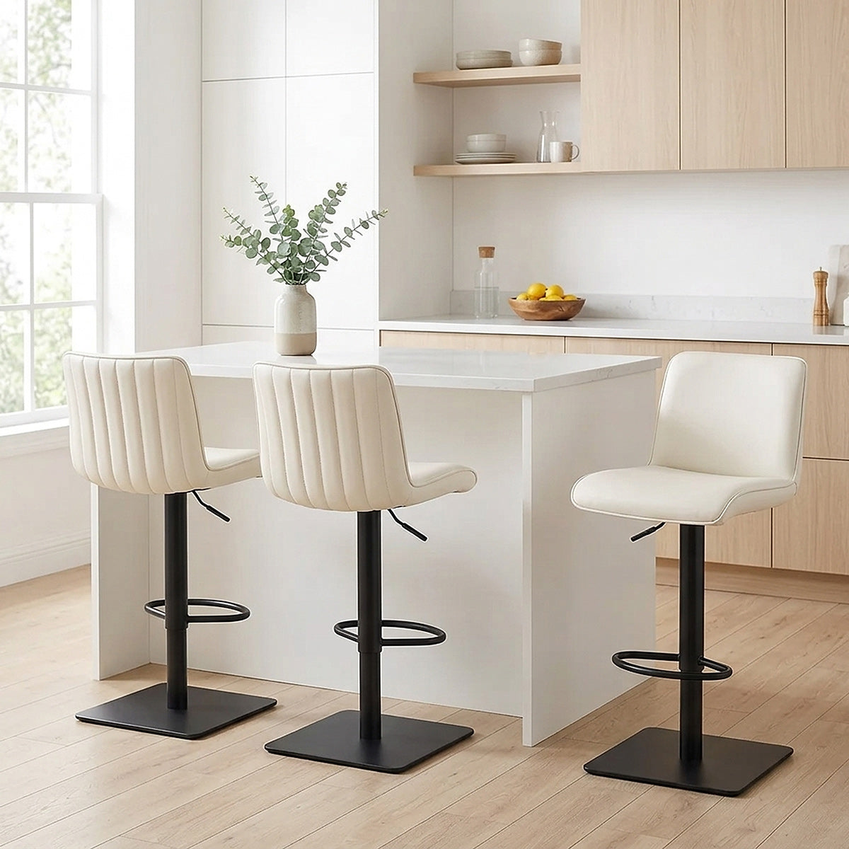 Sgabello Vera Pelle - Lola Crema