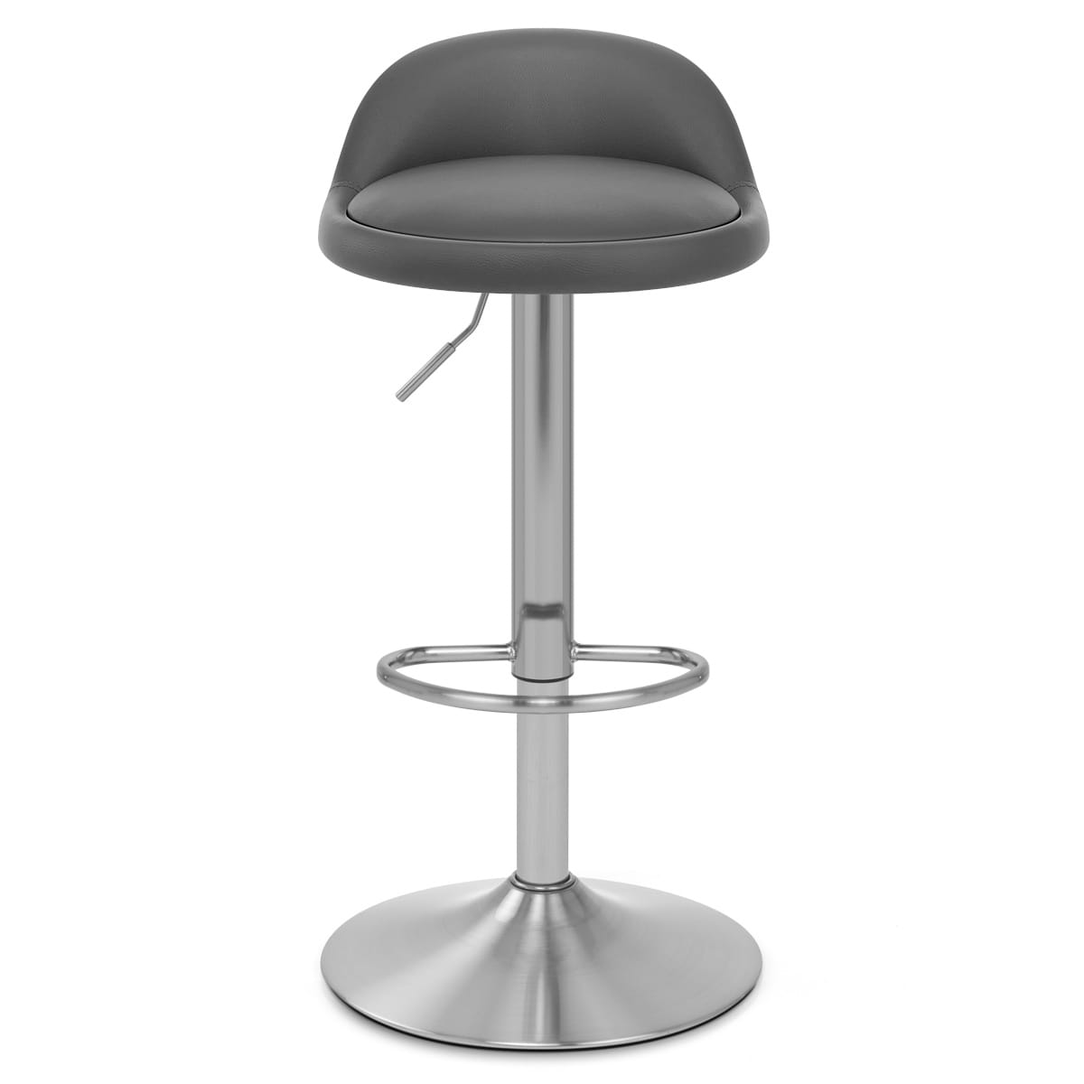 Sgabello Ecopelle Satinato - Lulu Grigio