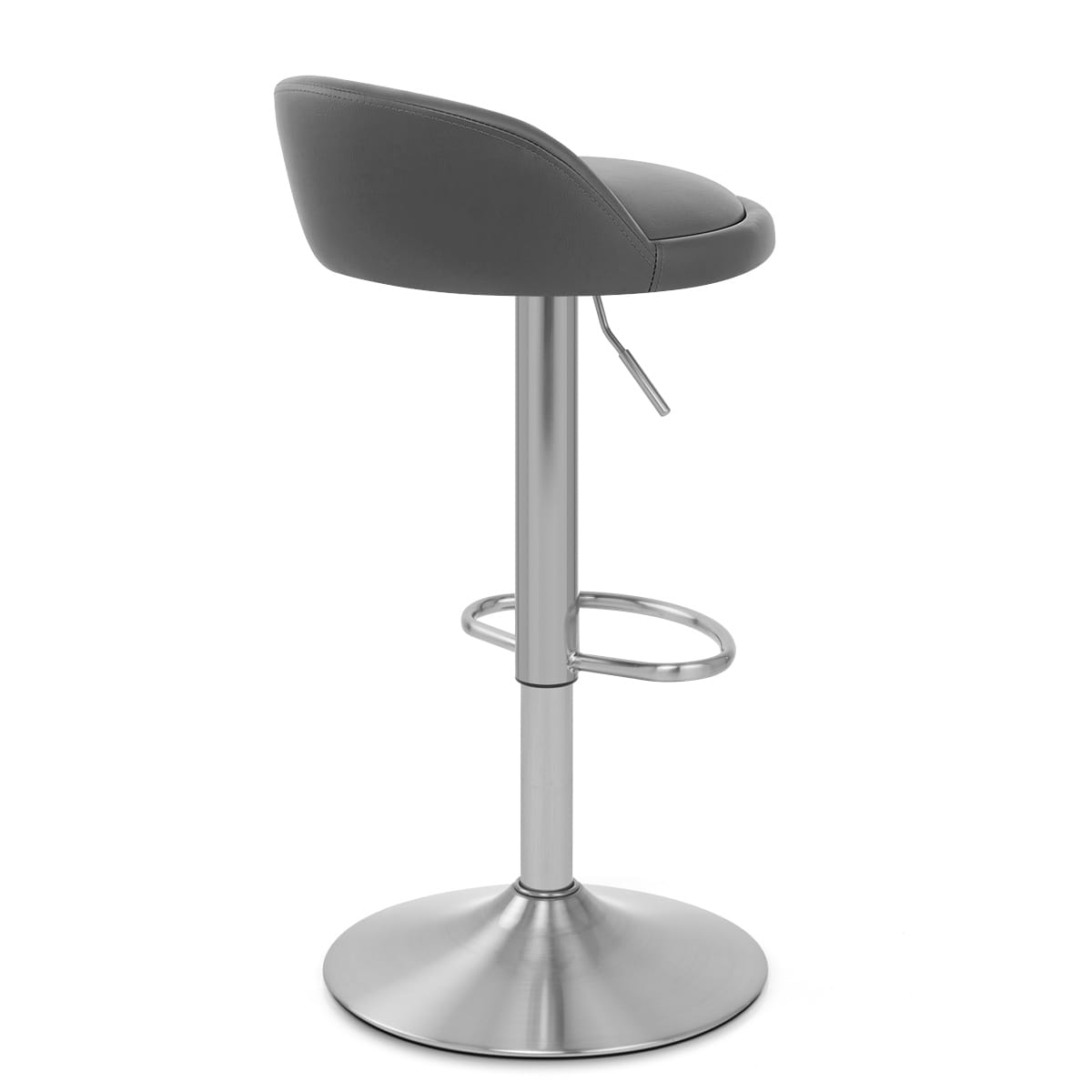 Sgabello Ecopelle Satinato - Lulu Grigio