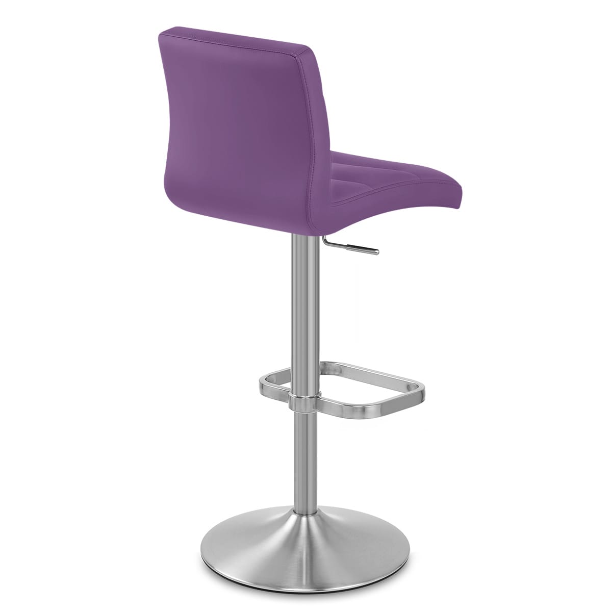 Sgabello Ecopelle Cromo Satinato - Lush Viola