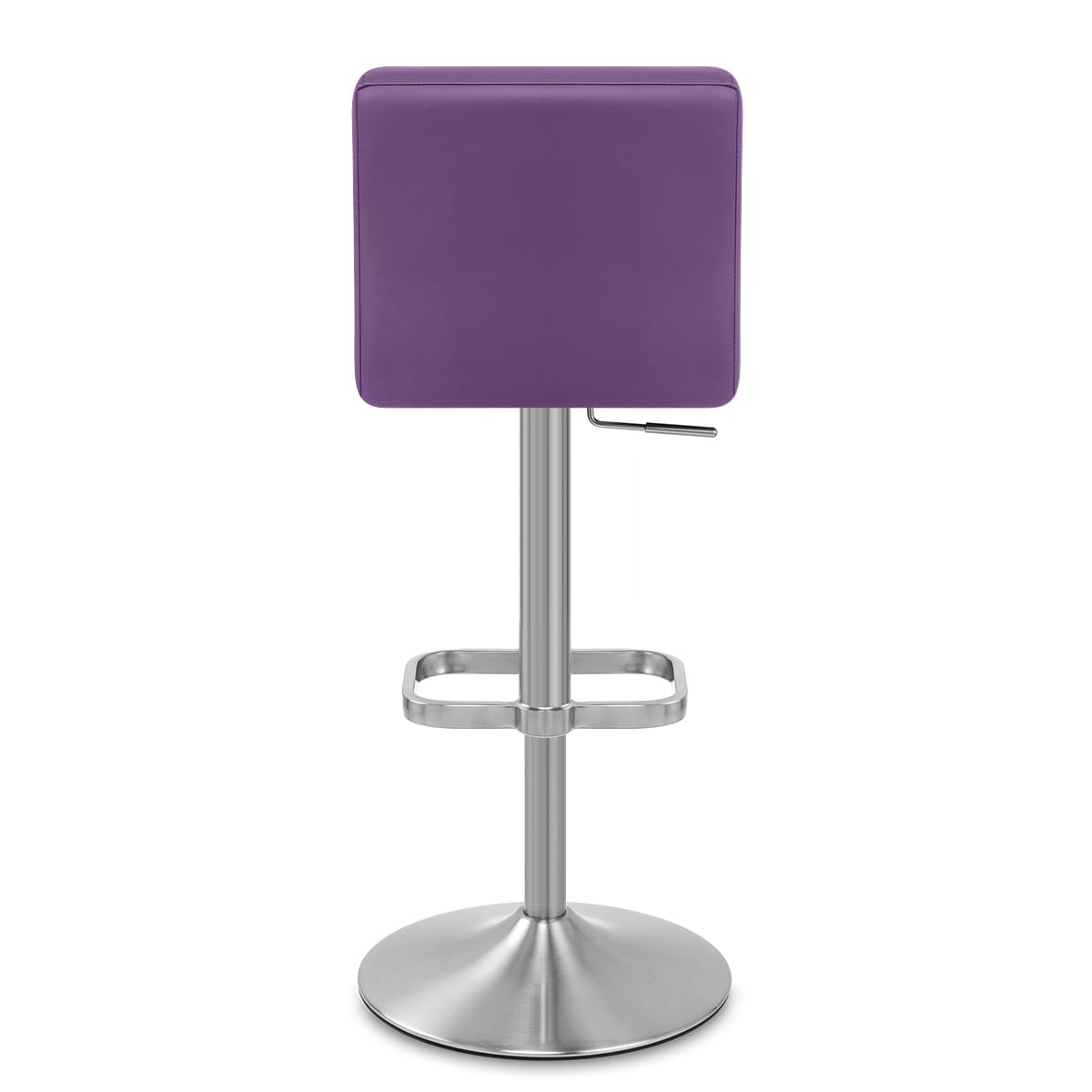 Sgabello Ecopelle Cromo Satinato - Lush Viola