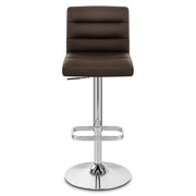 Sgabello Ecopelle Cromato - Lush Marrone