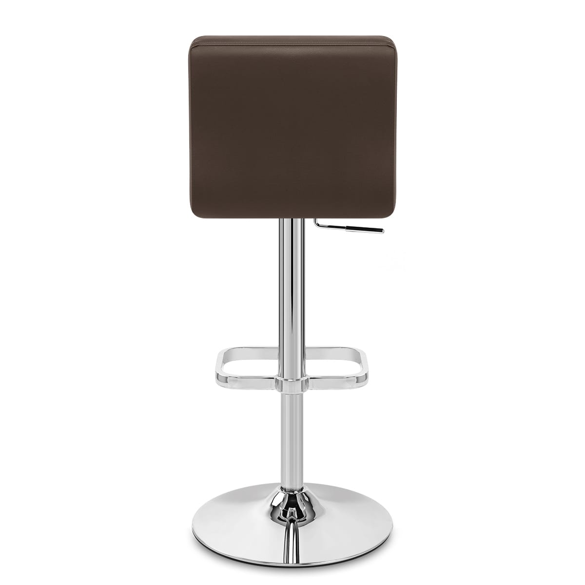 Sgabello Ecopelle Cromato - Lush Marrone