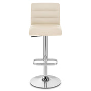 Sgabello Ecopelle Cromato - Lush Crema